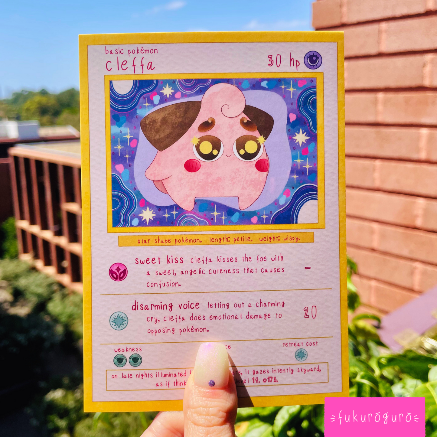 cleffa pokémon card art print