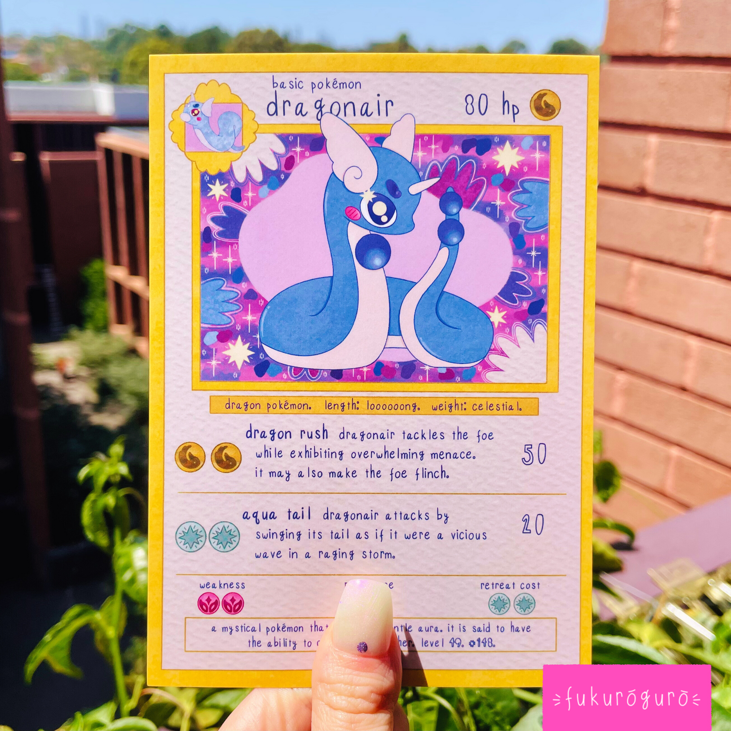 dragonair pokémon card art print