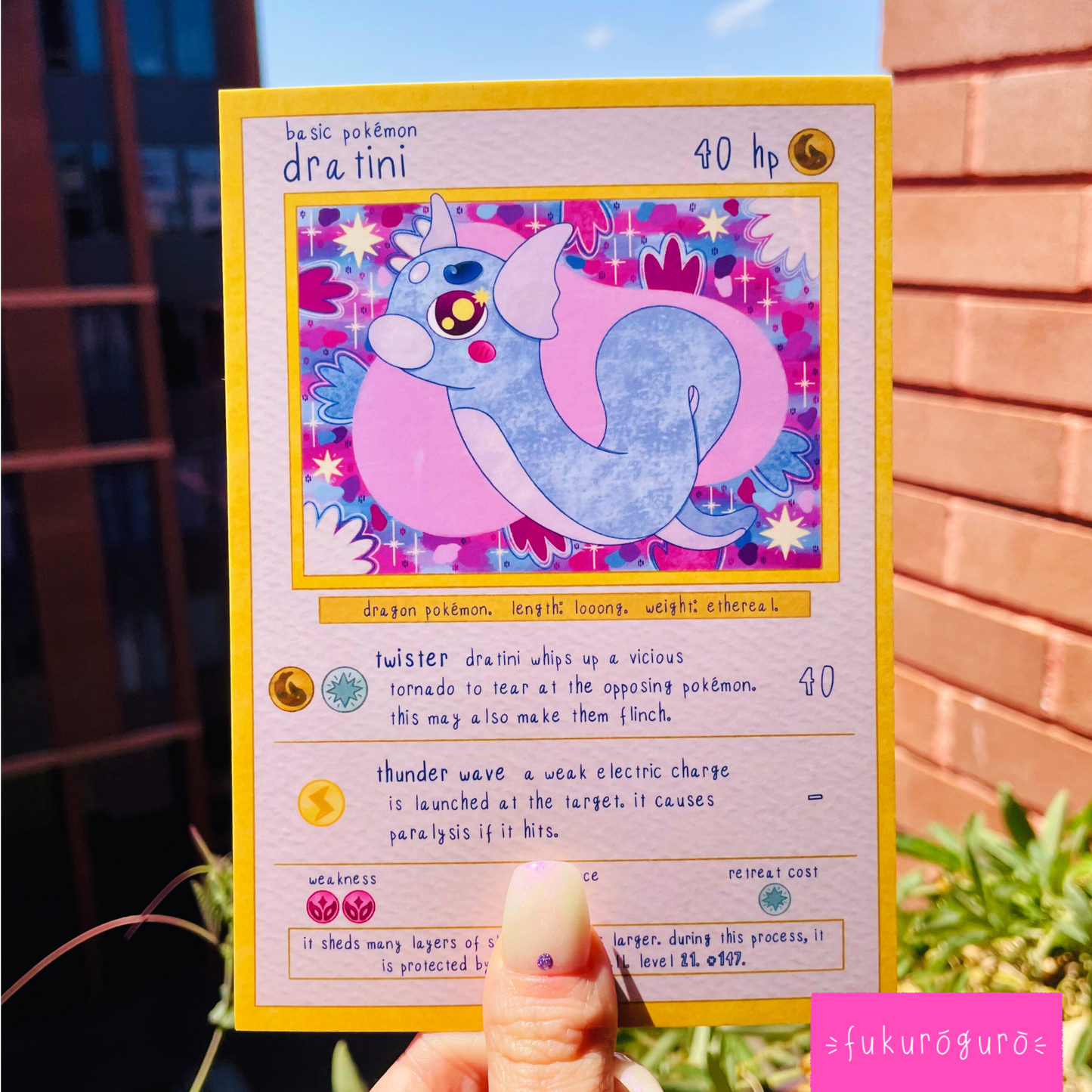 dratini pokémon card art print