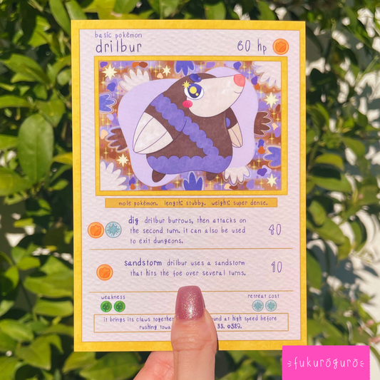 drilbur pokémon card art print