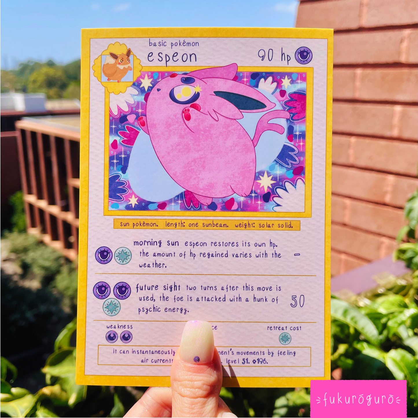 espeon pokémon card art print