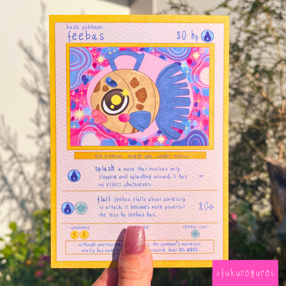 feebas pokémon card art print