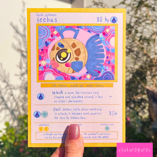 feebas pokémon card art print