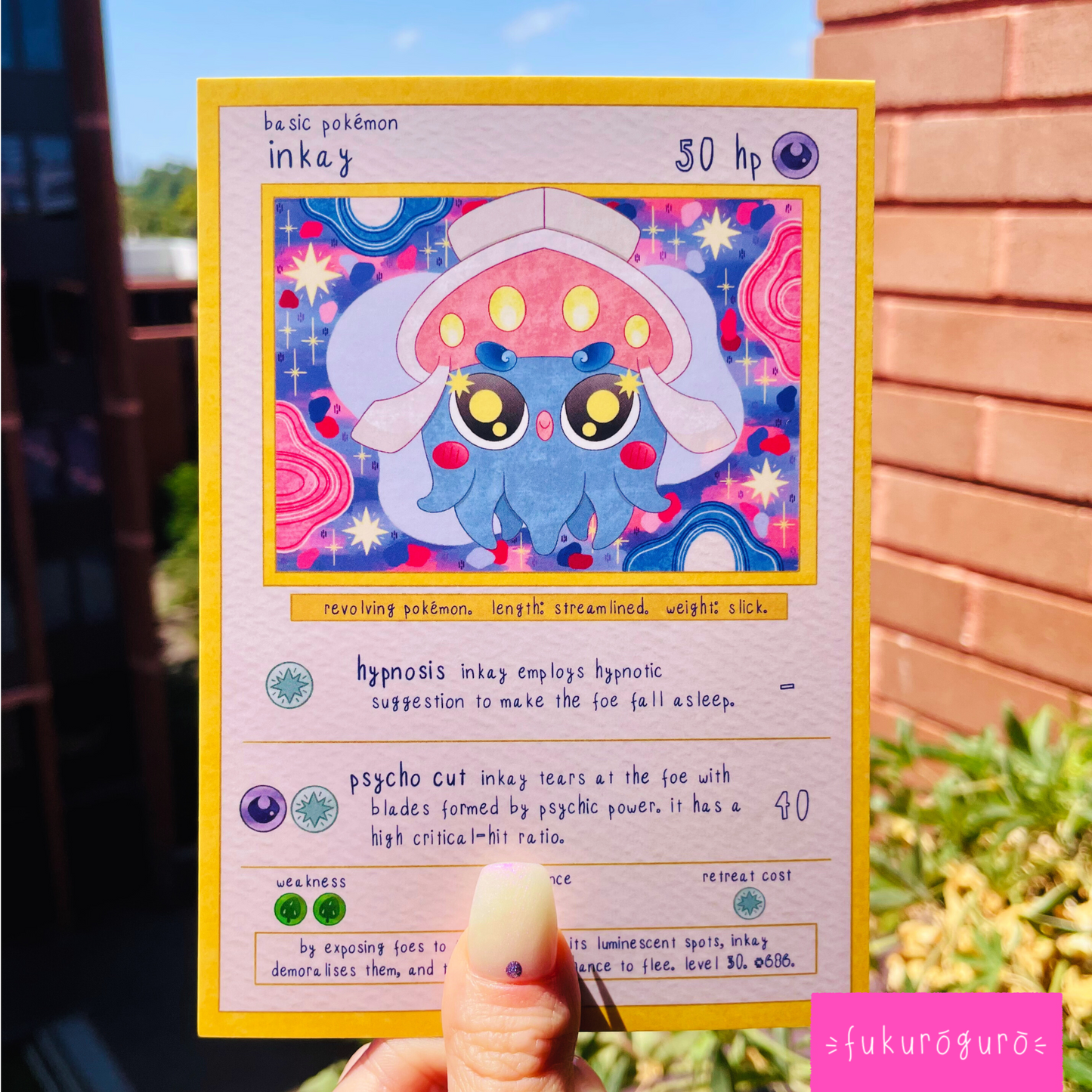 inkay pokémon card art print