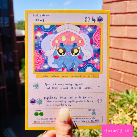 inkay pokémon card art print