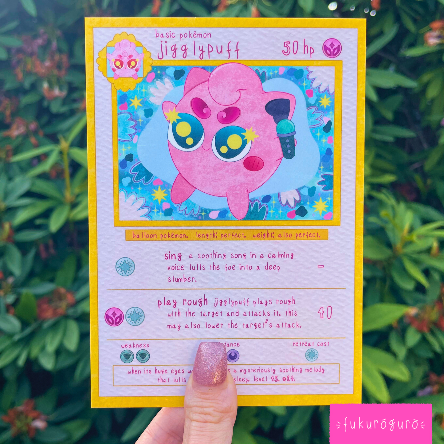 jigglypuff pokémon card art print