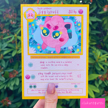 jigglypuff pokémon card art print