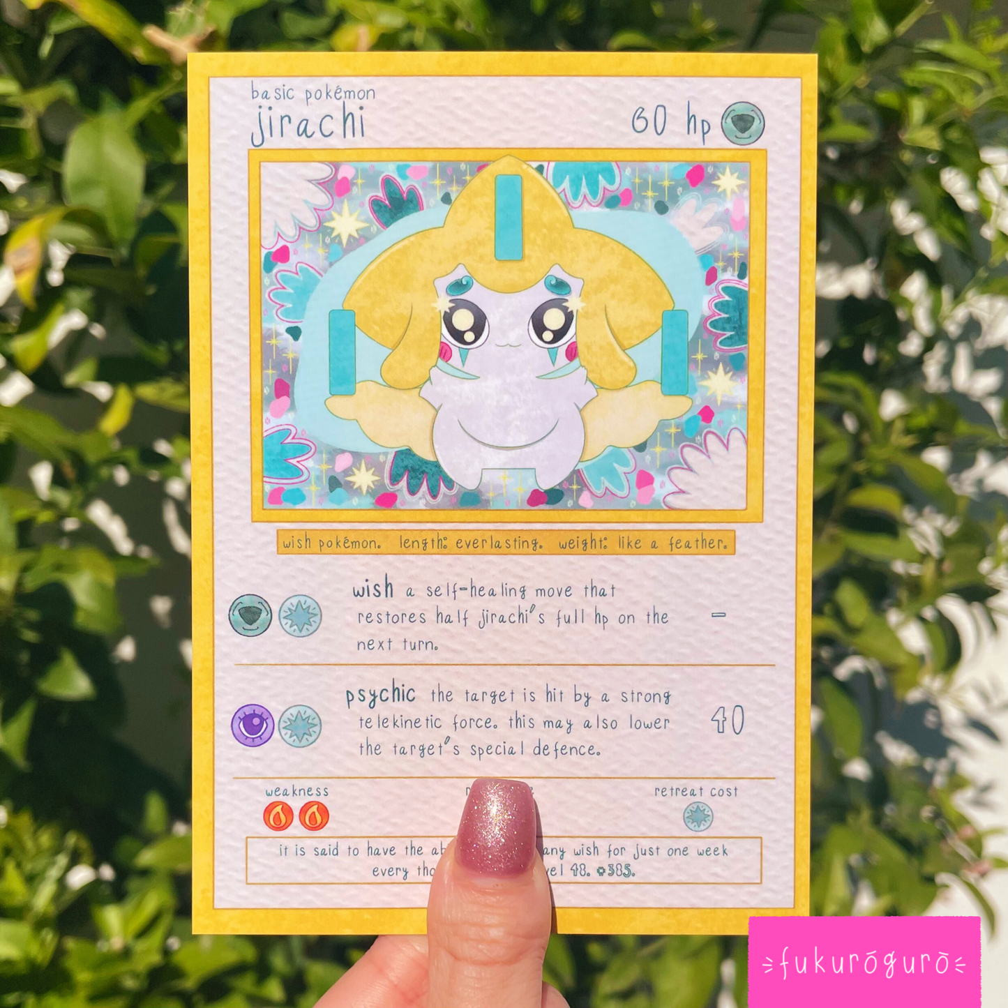 jirachi pokémon card art print