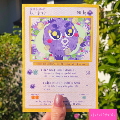 koffing pokémon card art print