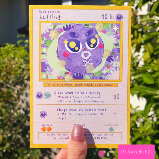 koffing pokémon card art print