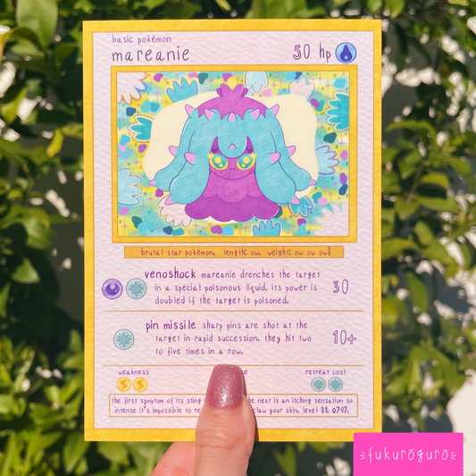mareanie pokémon card art print
