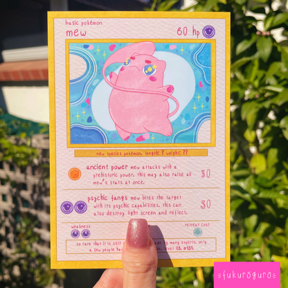 mew pokémon card art print