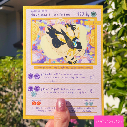 dusk mane necrozma pokémon card art print