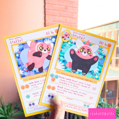 bewear pokémon card art print