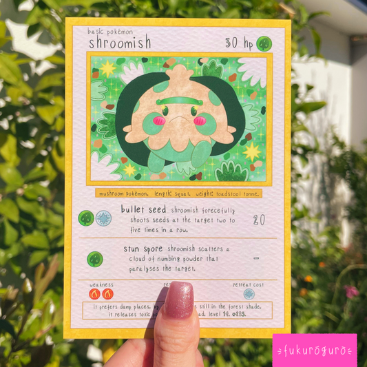 shroomish pokémon card art print