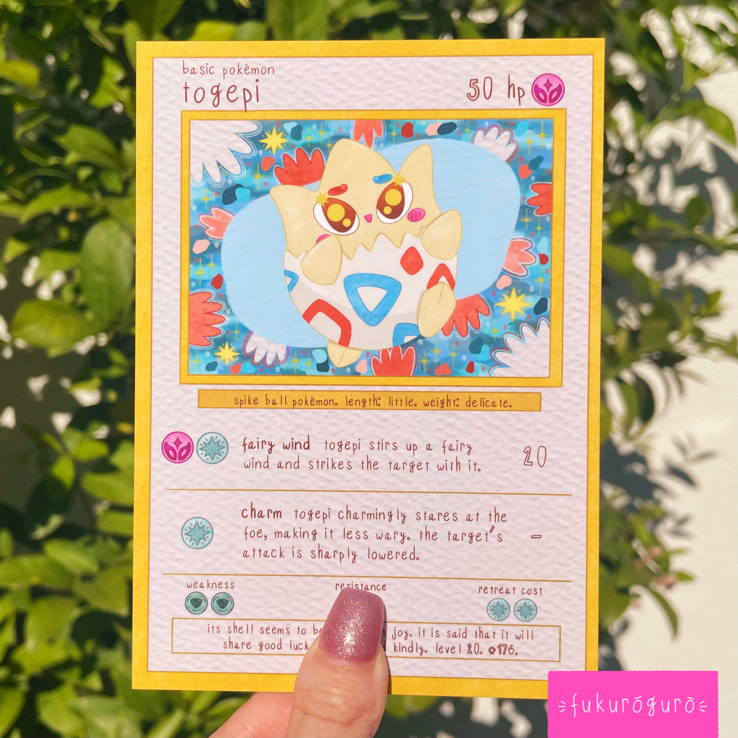togepi pokémon card art print