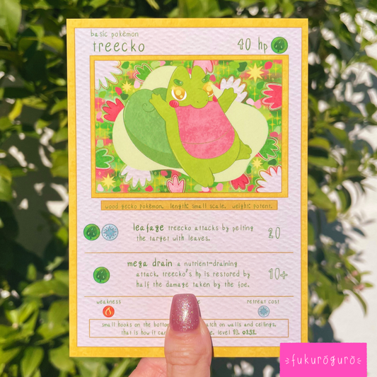 treecko pokémon card art print